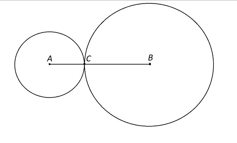 На рисунке отмечена часть которая является общей для 2 окружностей для 2 кругов