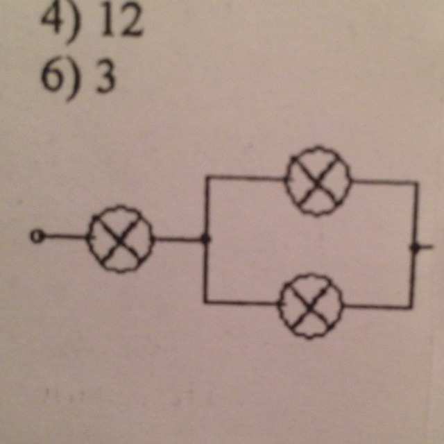 Цепь состоит из четырех одинаковых. Три лампочки сопротивление. Сопротивление лампочки 3 в. Цепь из 3 ламп. Ом участок цепи состоит.