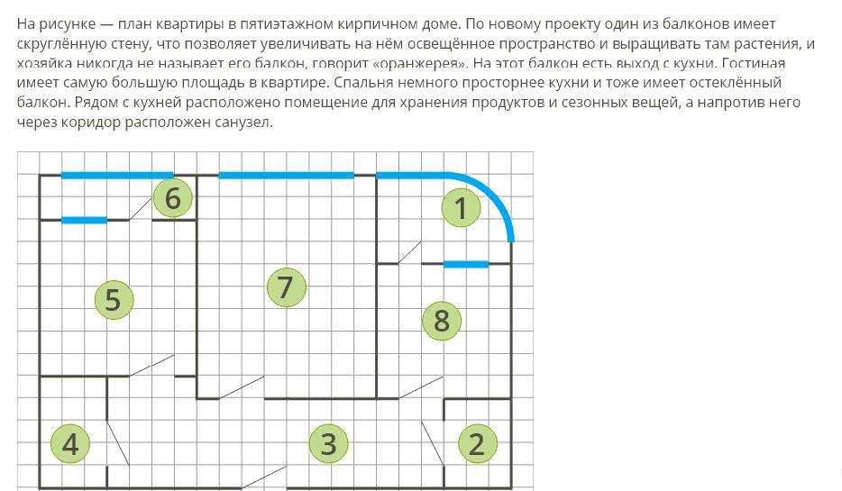 Решу огэ план квартиры