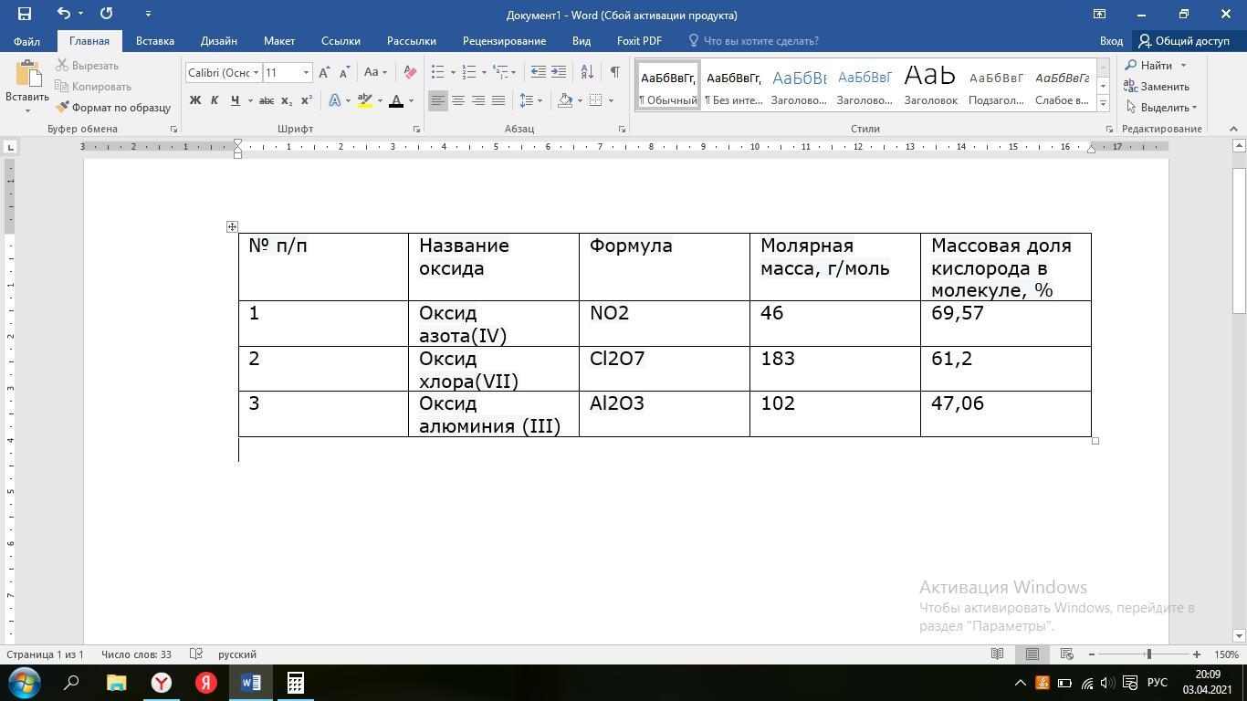 Массовая доля оксида алюминия в образце боксита