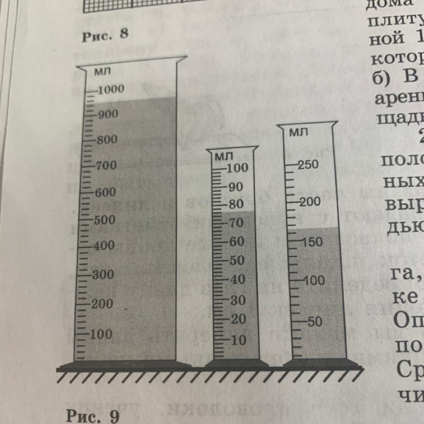 На рисунке изображена мензурка. Каков объем жидкости в мензурке. Каковы объемы жидкостей в мензурке на рис 9. Каковы объемы жидкостей в мензурках изображенных на рисунке 2. Каковы объёмы жидкостей в мензурках изображённых на рисунке девять.