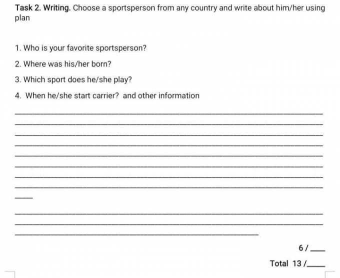Choose and write the