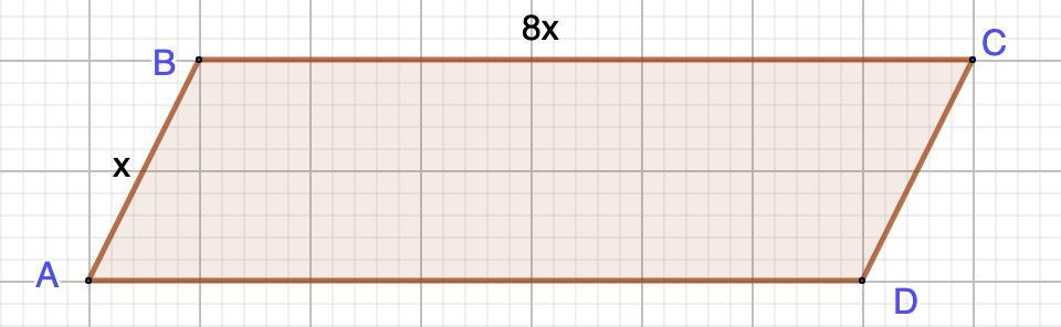 Найди площадь изображенного на рисунке параллелограмма если сторона клетки 8