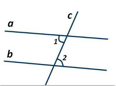На рисунке угол 1 равен углу 2 каково взаимное расположение прямых а и b