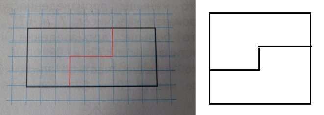 Разрежь прямоугольник. Как разрезать прямоугольник на уголки сколько уголков получится. Как разрезать прямоугольник на уголки. Прямоугольник 4 на 9 разрежьте на 2. Прямоугольник на клетчатой бумаге 2 на 1.