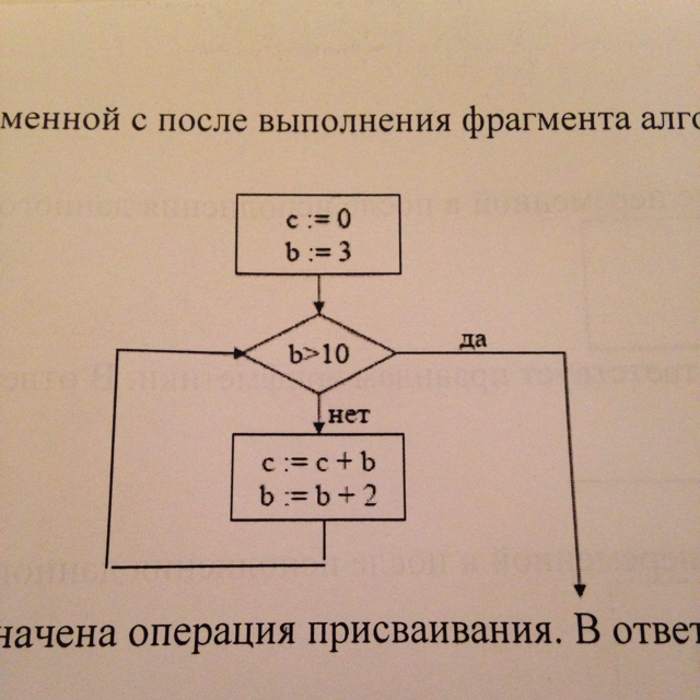 Определите значение переменной с после выполнения фрагмента алгоритма ...