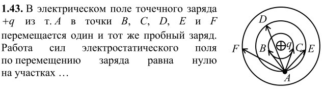 В электрическом поле точечного заряда q