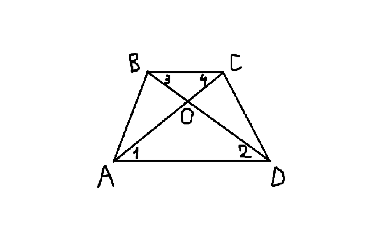 Abcd трапеция ad 2 bc. Трапеция BC 4 ad 8. Диагонали трапеции ABCD. Трапеция ABCD рисунок. В трапеции ABCD диагонали пересекаются в точке o.