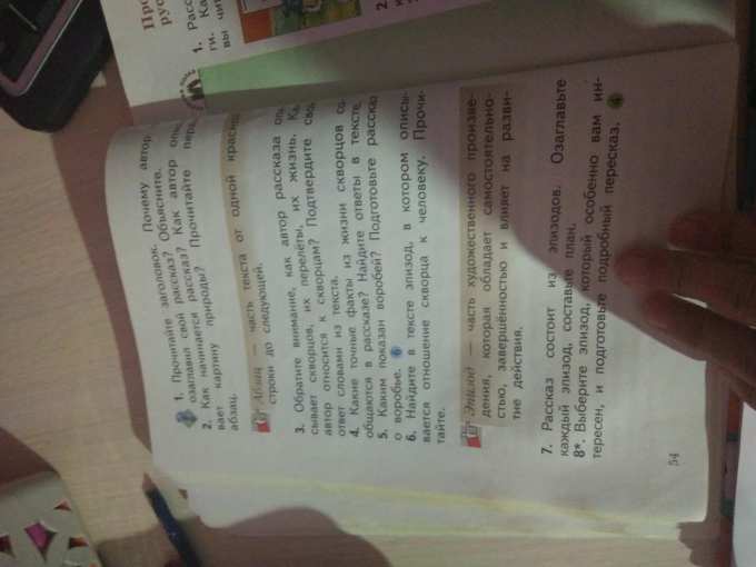 Срочно помогите ответьте на вопросы к произведению "Скворцы" 1 ...