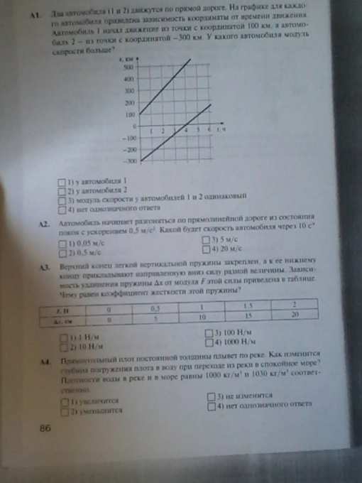 1.Два автомобиля (1 и 2) движутся по прямой дороге .На графике для ...