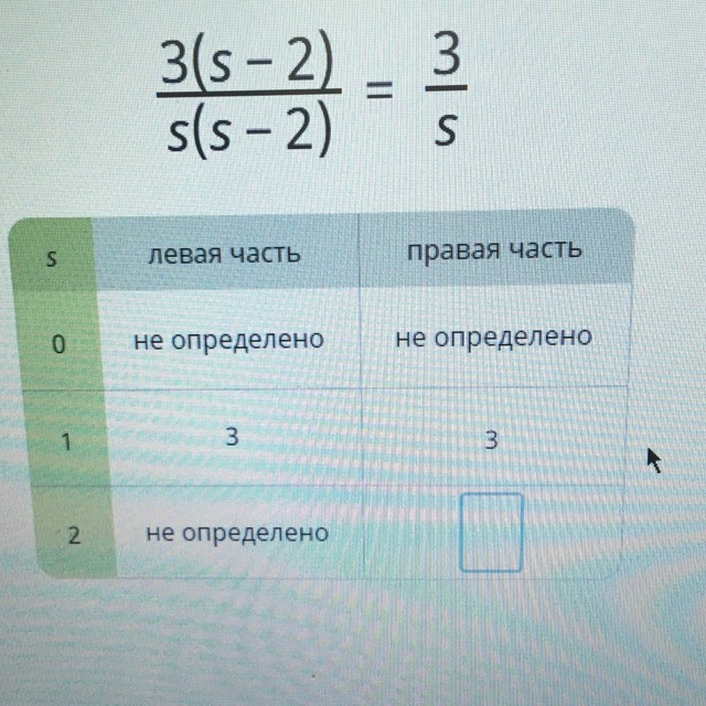 Заполни таблицу для различных значений s