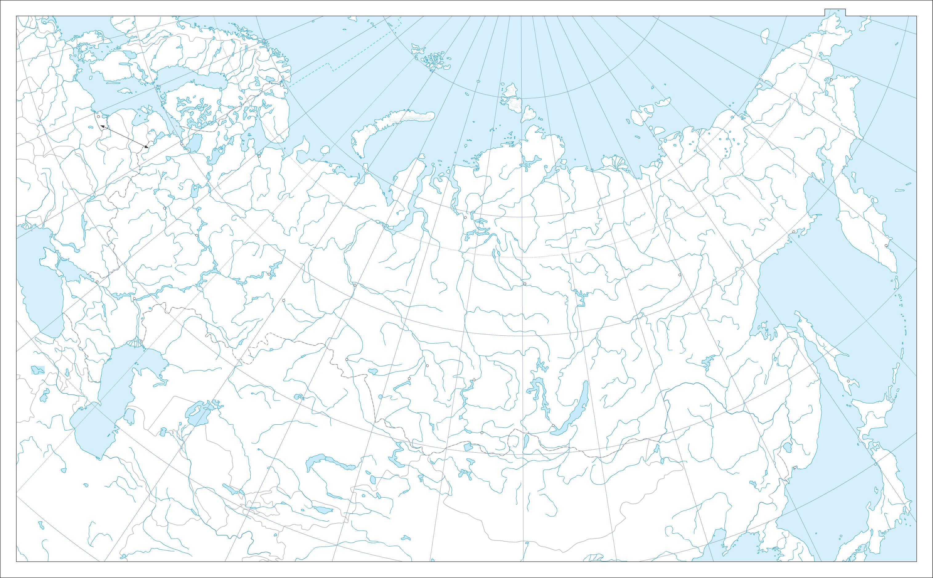 Контурная карта россии для распечатки